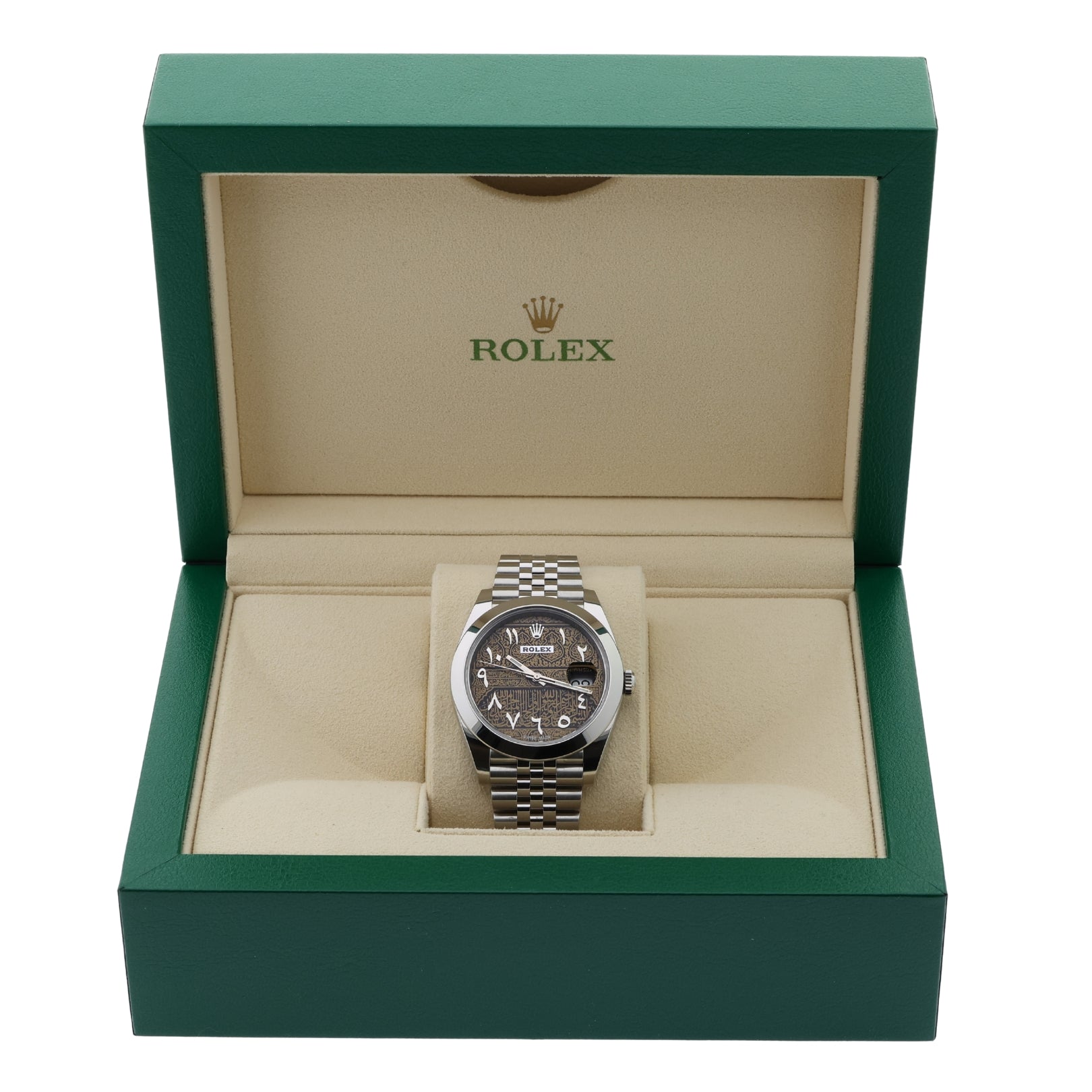 Rolex Datejust 41, Kaaba Dial, Jubillee, Ersatzblatt Weiss, Ref. 126300, 11-2023, B+P