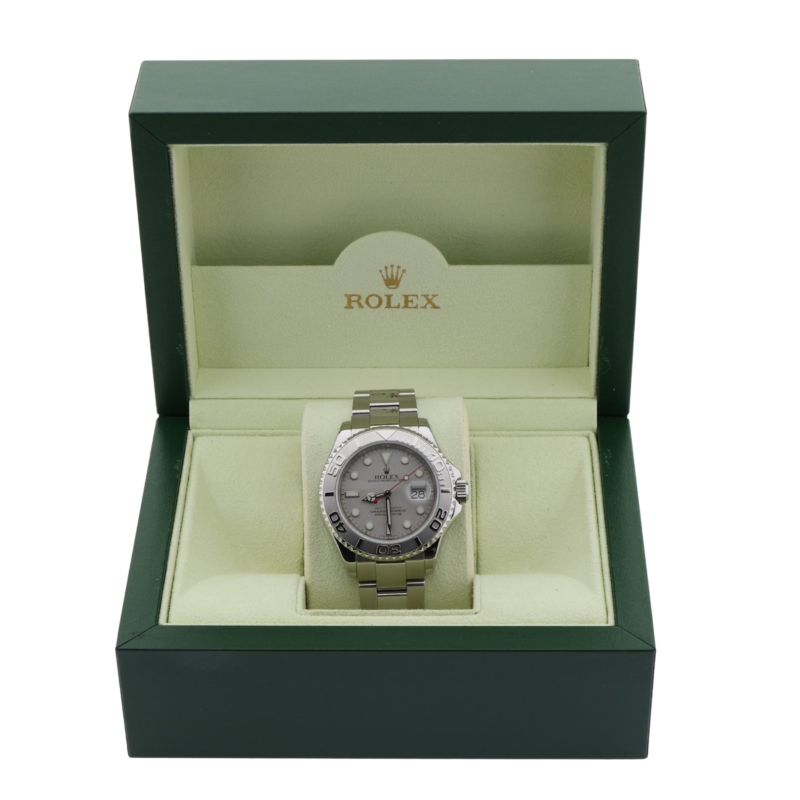 Rolex Yachtmaster 40, Edelstahl/Platin, Rehaut, Ref. 16622, 12-2007, B+P