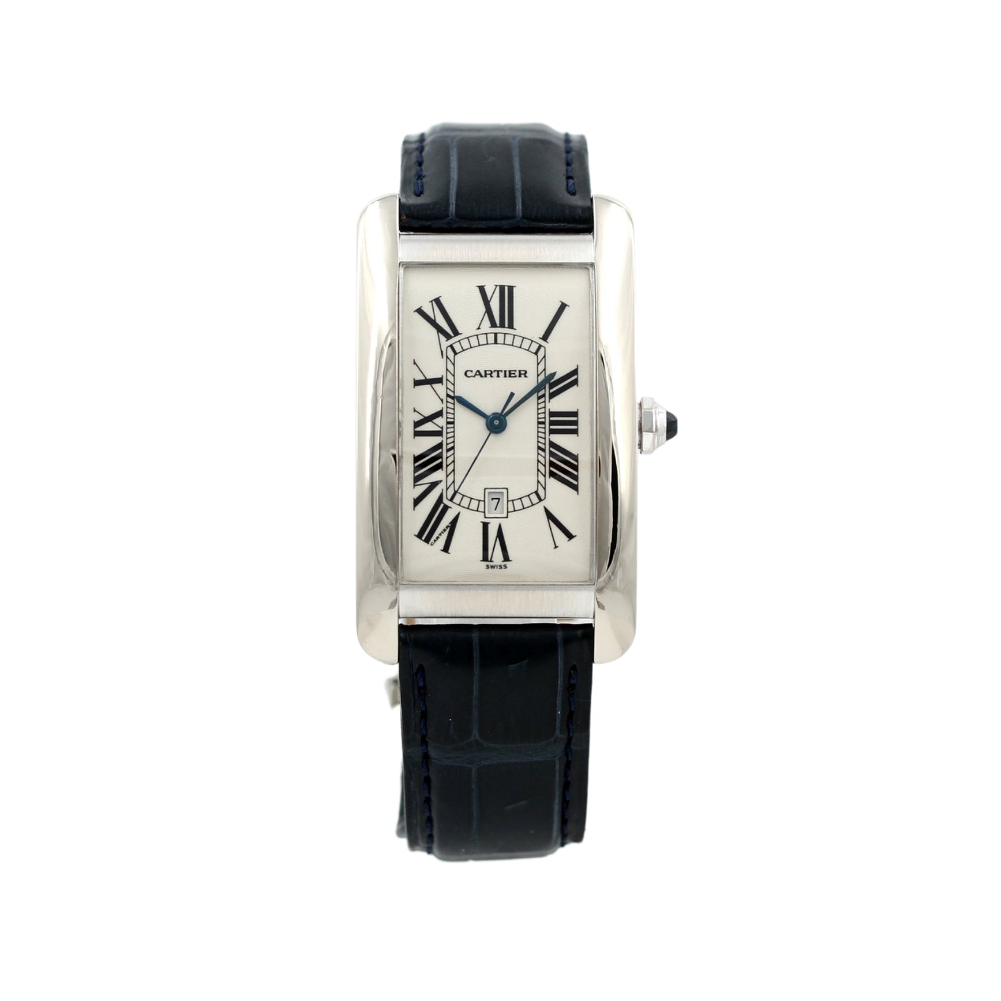 Cartier Tank Americaine XL, Weissgold, Faltschliesse, Folding clasp, 1741, B+P