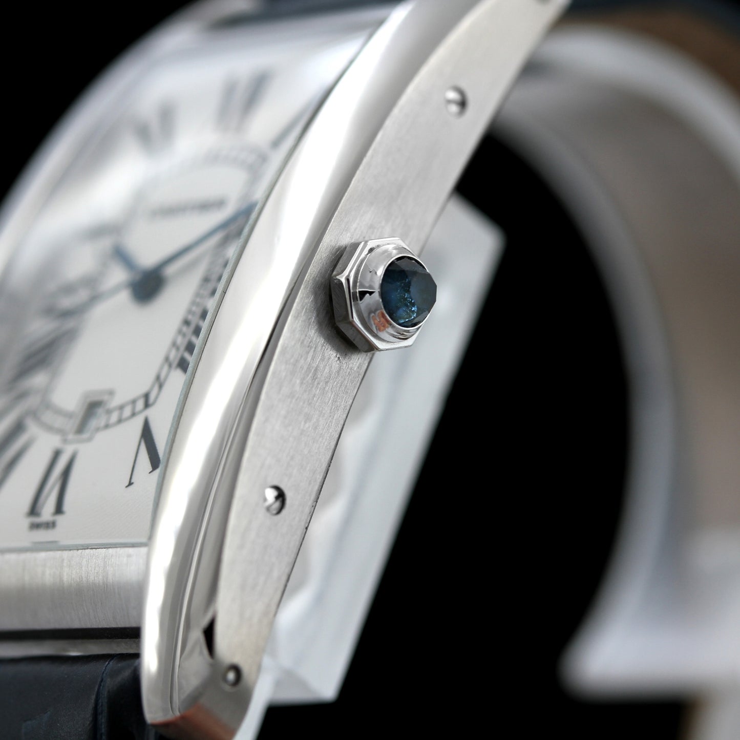 Cartier Tank Americaine XL, Weissgold, Faltschliesse, Folding clasp, 1741, B+P