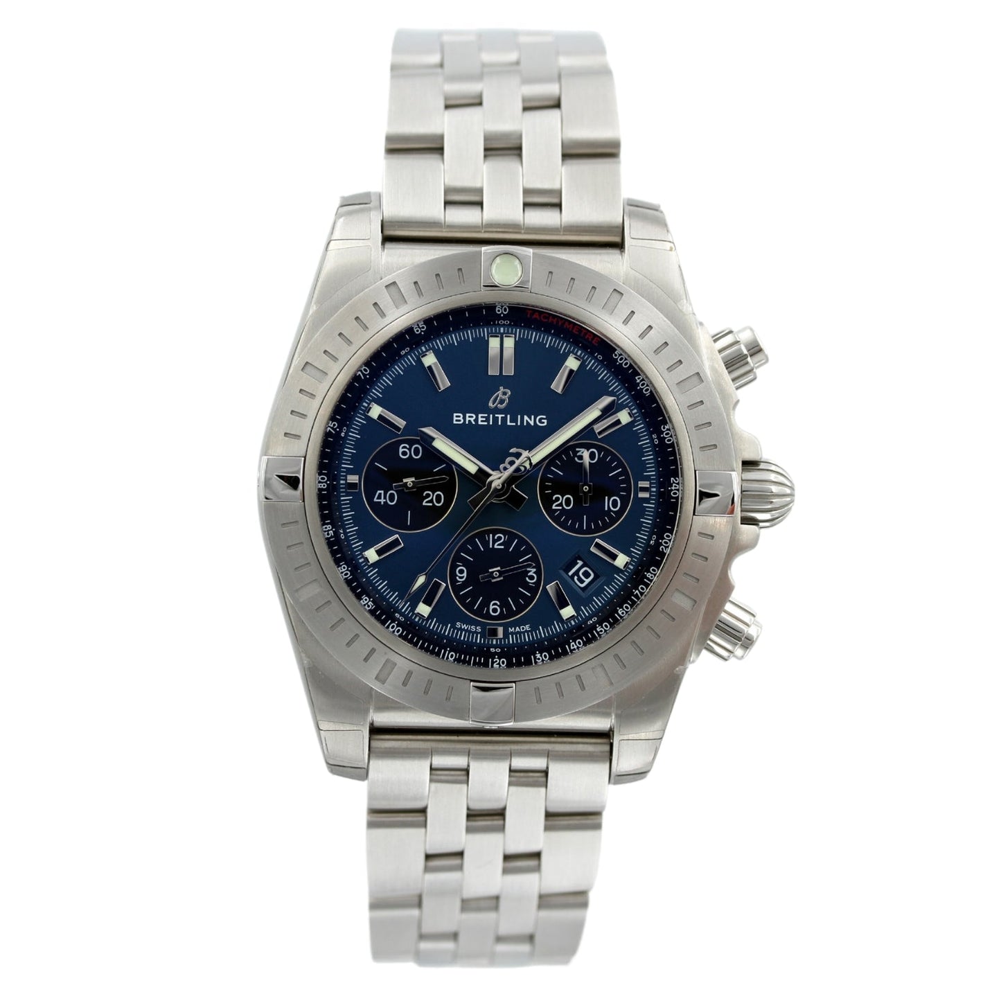 Breitling Chronomat B01 Chronograph 44, Blue, 2022, Ref. AB0115, B+P