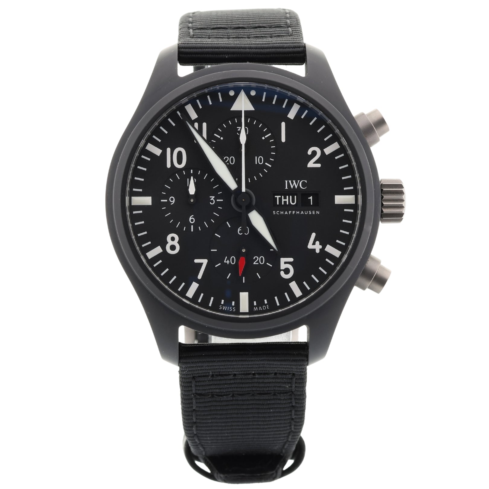 IWC Fliegeruhr Chronograph, Top Gun, Black, Ref. IW389101, 06-2023, B+P