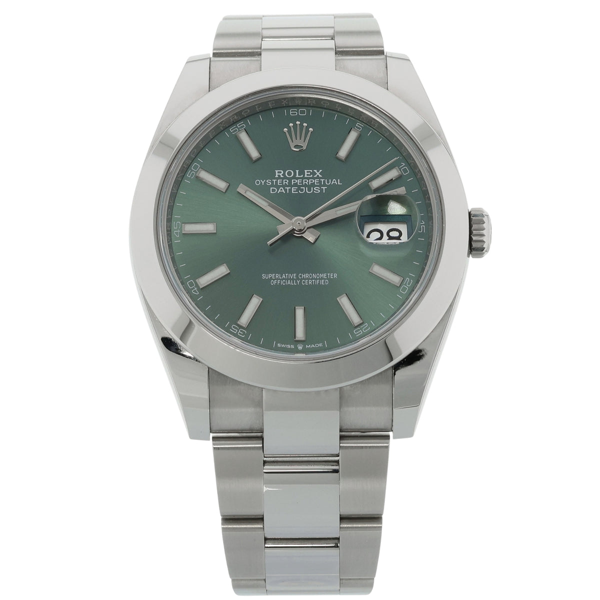 Rolex Datejust 41, Green Dial, Oyster, LC100, Ref. 126300, 2024, B+P