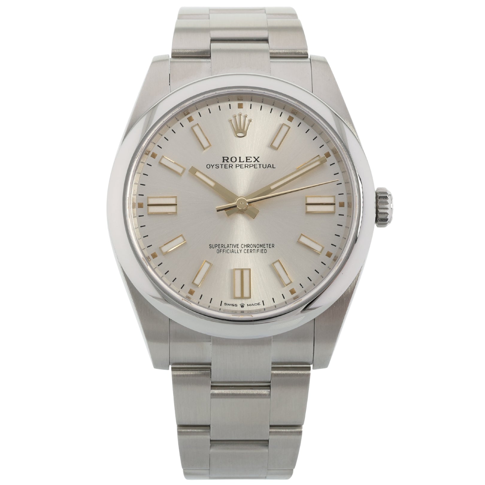 Rolex Oyster Perpetual 41, Silver Dial, LC100, Ref. 124300, 2025, B+P