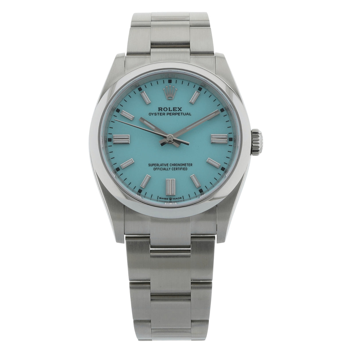 Rolex Oyster Perpetual 36, "Tiffany" Dial, Edelstahl, Ref. 126000, 2024, B+P