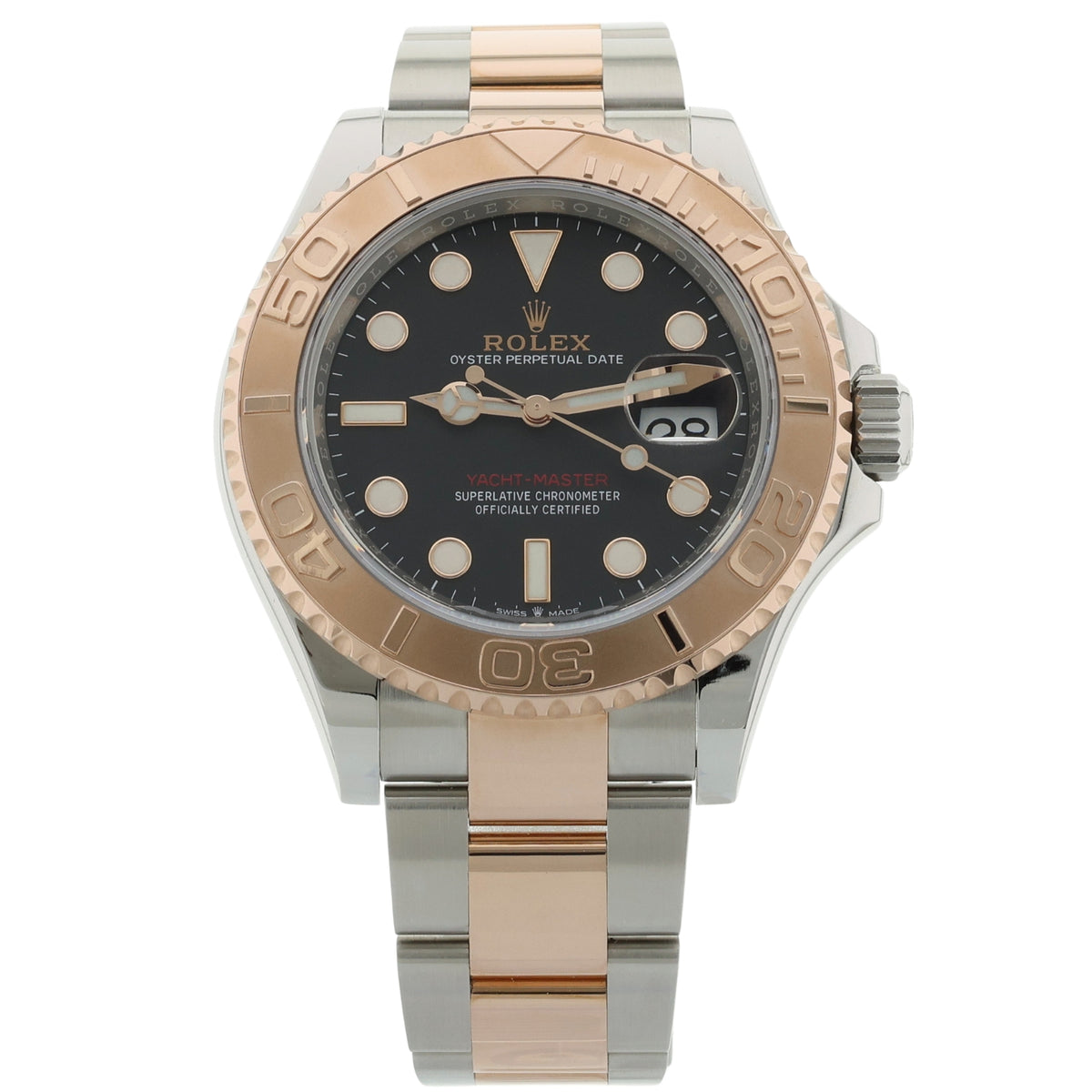 Rolex Yacht-Master 40, Black Dial, LC100, Erstkaufrechnung, Edelstahl/Everose Gold, Ref. 126621, 2023, B+P