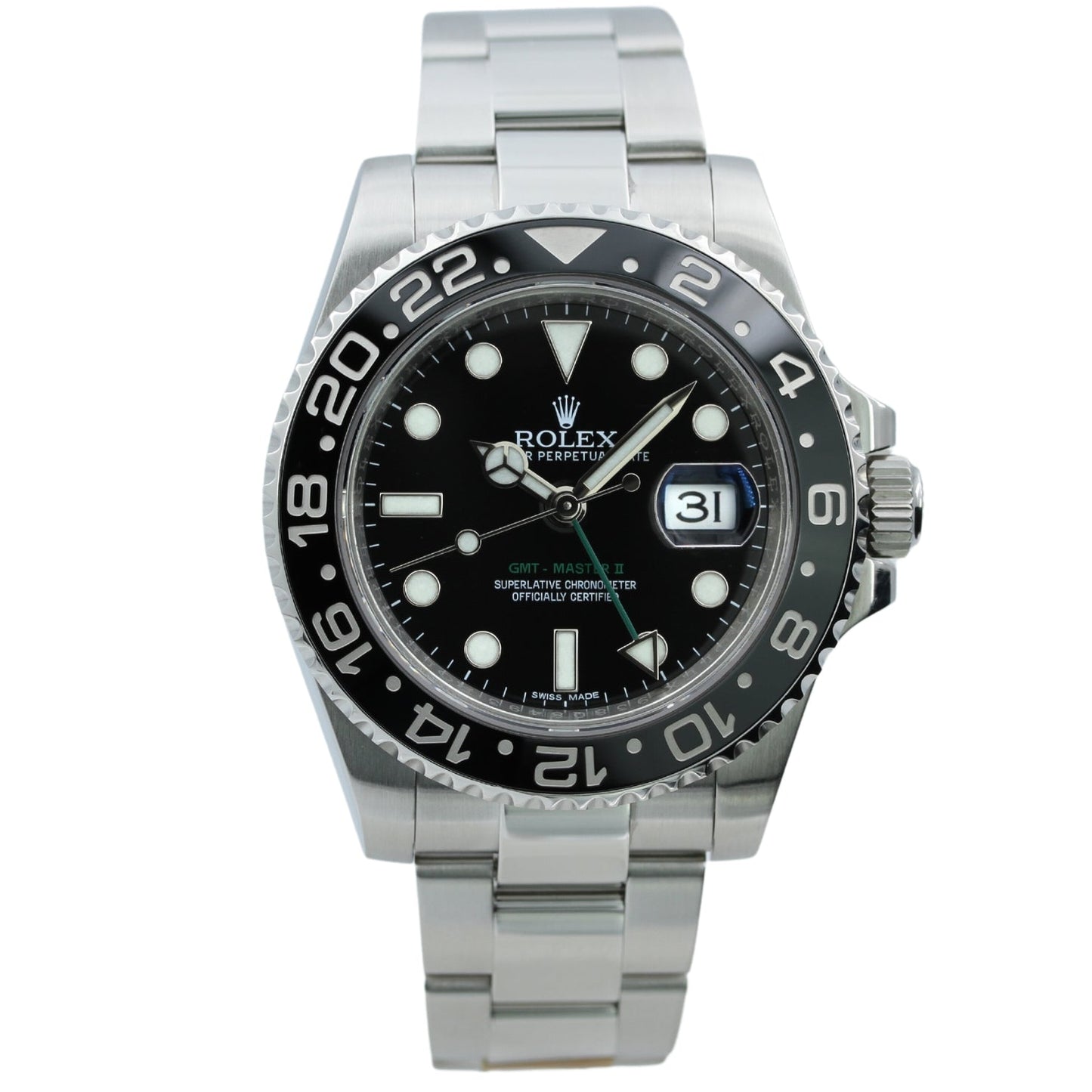 Rolex GMT Master II 40mm, Schwarz, Ref. 116710LN, B+P