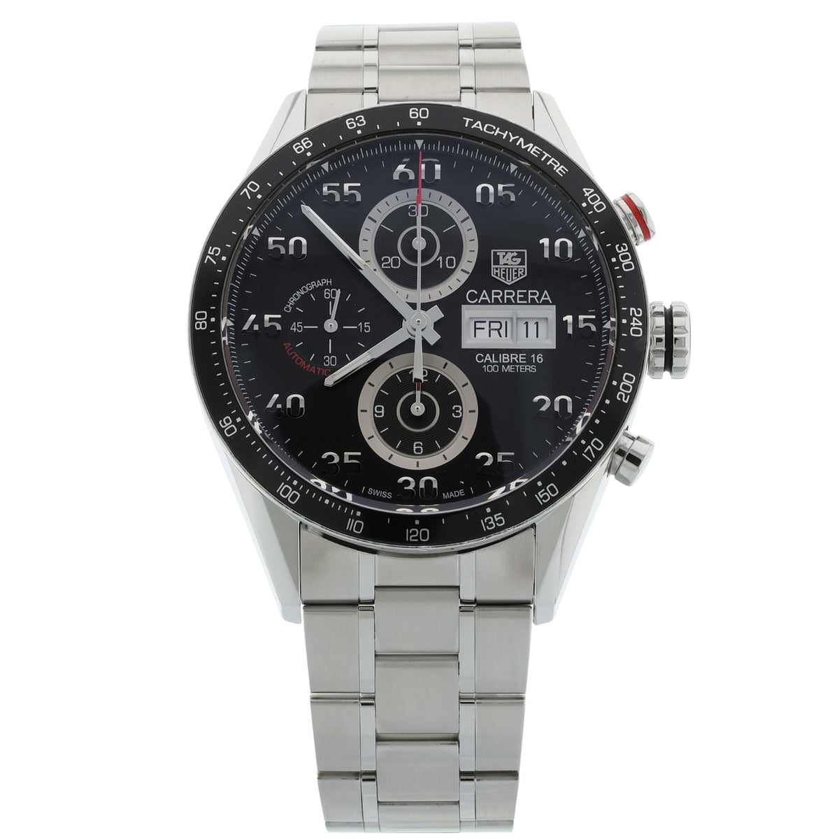TAG Heuer Carrera Calibre 16, 43mm, Stahlband, Ref. CV2A10.BA0796, 10-2011, B+P