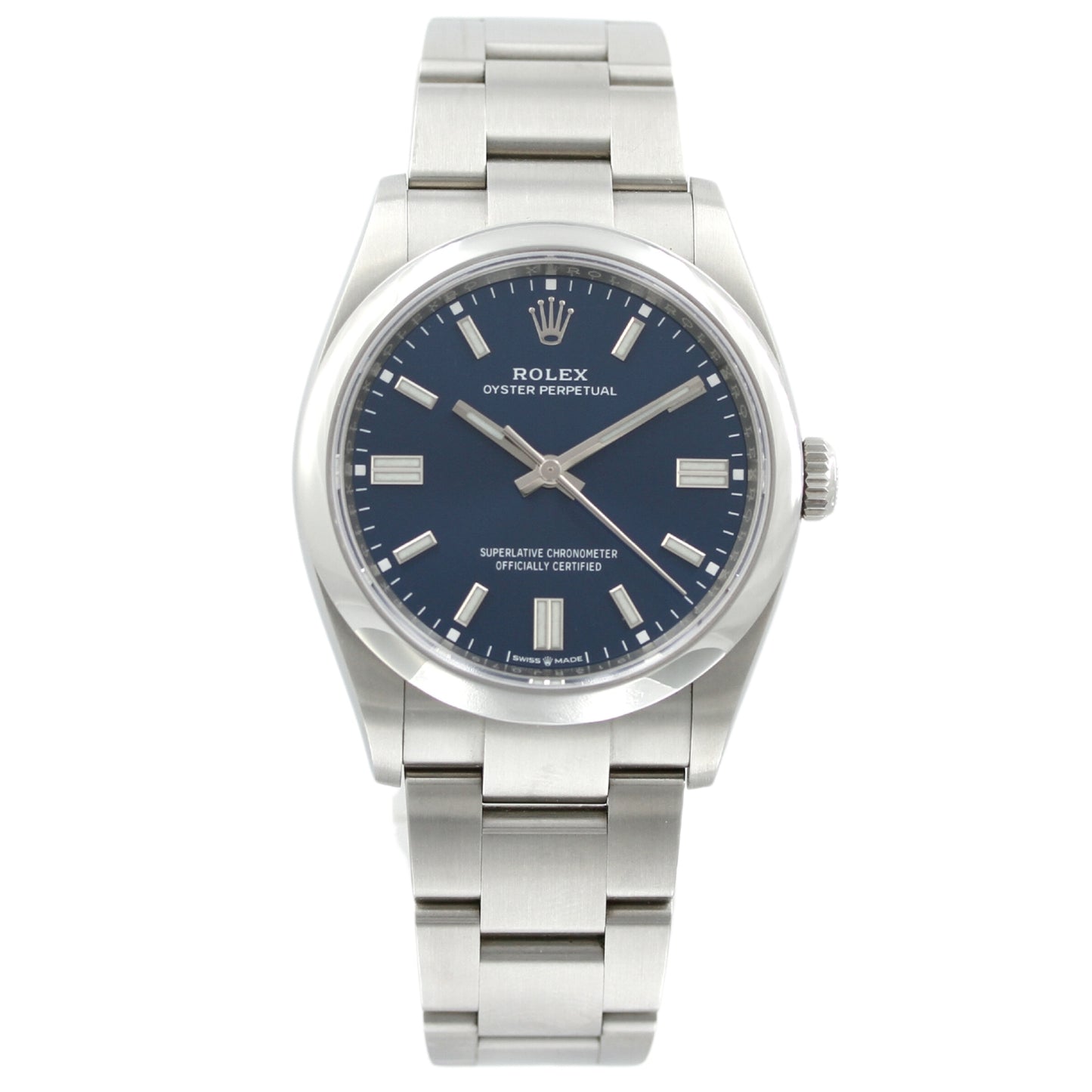 Rolex Oyster Perpetual 36, blue dial, Ref. 126000, 2022, ungetragen, B+P