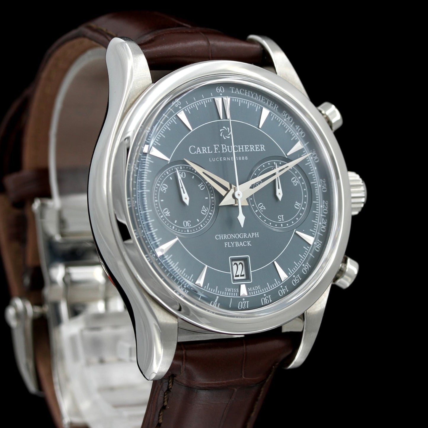 Carl F. Bucherer Manero Flyback 43mm, Blue Dial, Ref. 00.10919.08.93.01, B+P