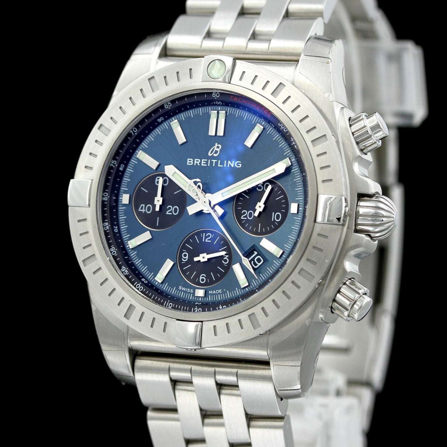 Breitling Chronomat B01 Chronograph 44, Blue, 2022, Ref. AB0115, B+P