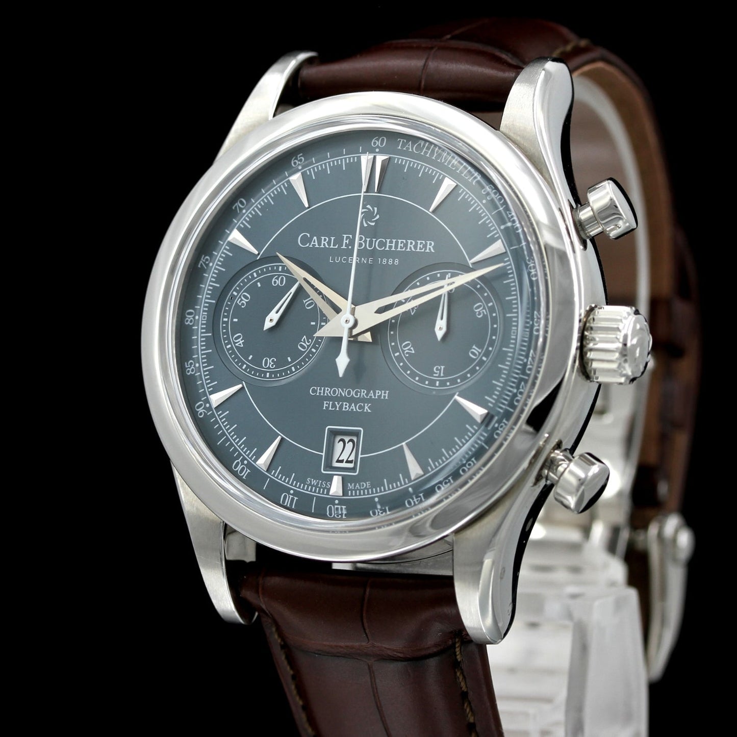 Carl F. Bucherer Manero Flyback 43mm, Blue Dial, Ref. 00.10919.08.93.01, B+P