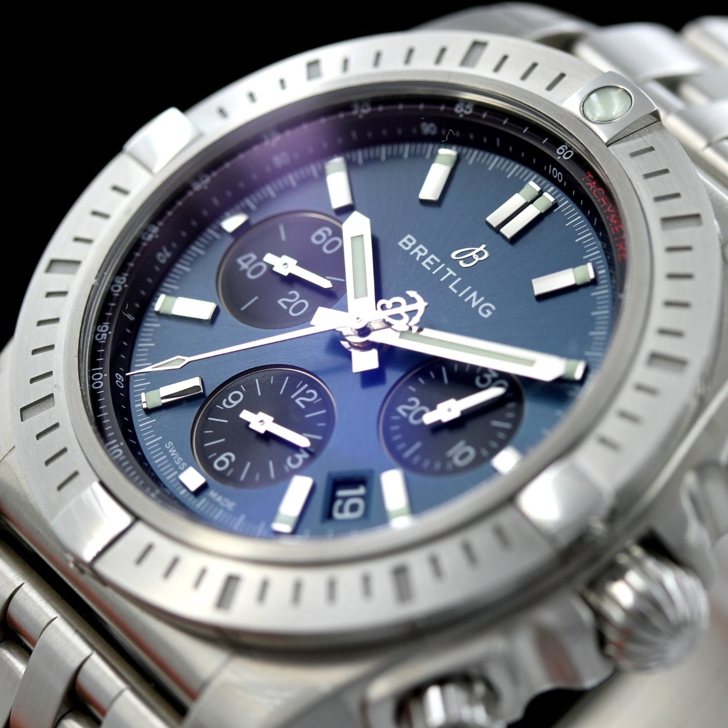 Breitling Chronomat B01 Chronograph 44, Blue, 2022, Ref. AB0115, B+P