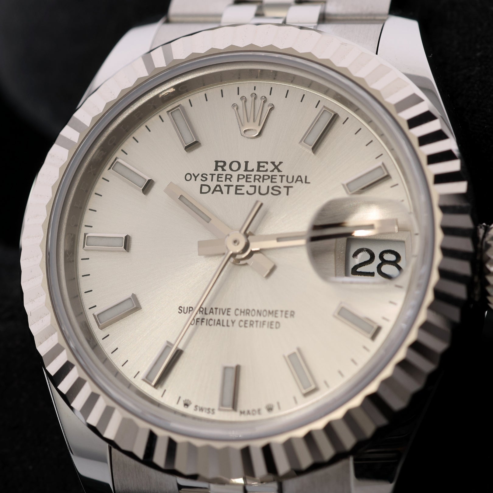 Rolex Lady Datejust 28, Silver Dial, Jubilee, Ref. 279174, 12-2024, B+P