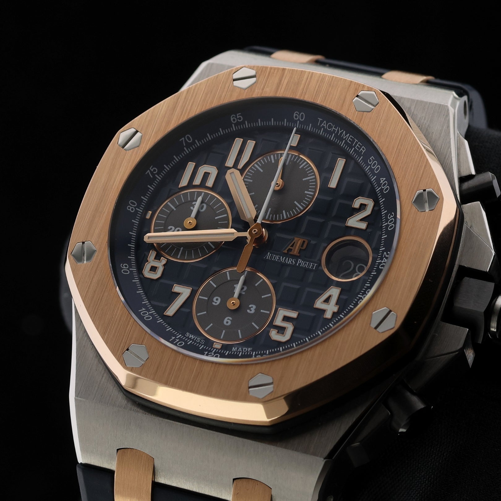 Audemars Piguet Royal Oak Offshore, Chronograph, Bucherer Blue, Ref. 26471SR.OO.D101CR.01, 2023, B+P