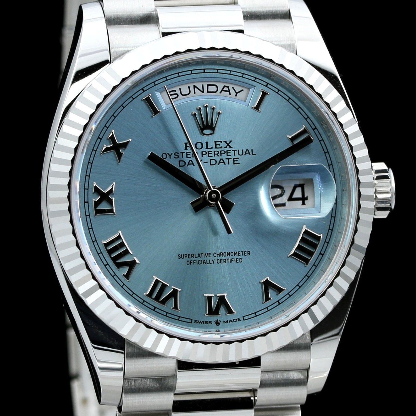 Rolex Day-Date 36, Ref. 128236, Platinum, 2023, B+P