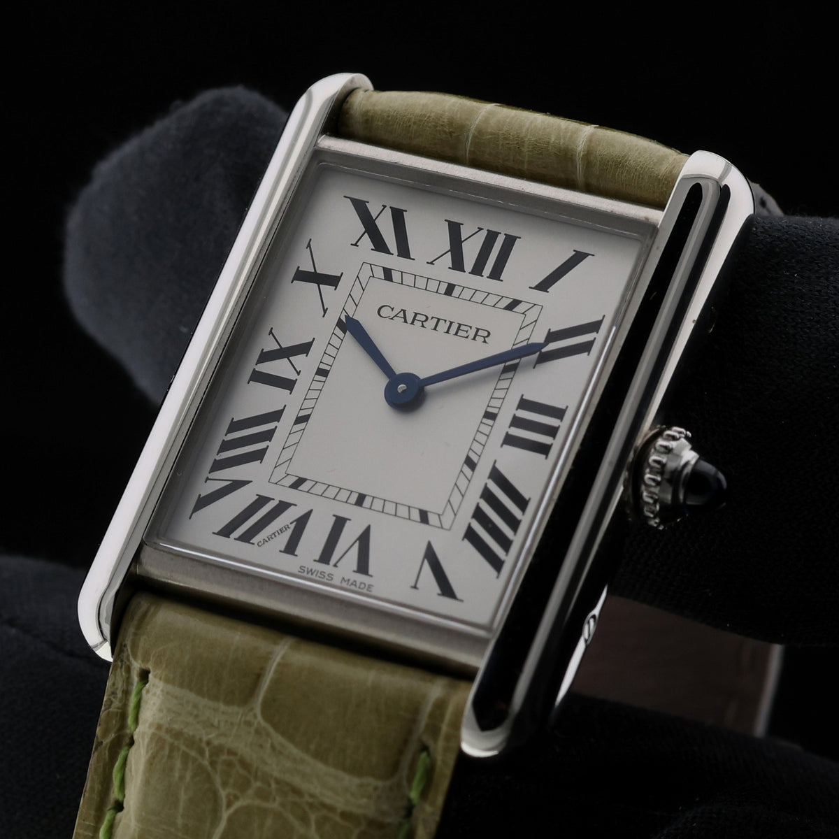 Cartier Tank Must, Solarbeat Large, 33.7x25.5mm, Edelstahl, Ref. WSTA0062, 2022, B+P