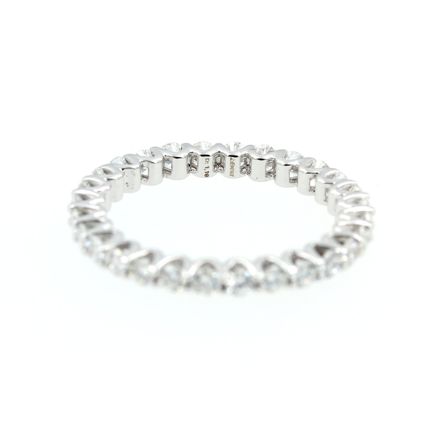 Ring, Memoirering Weißgold, 1,1 ct mit 28 Diamanten, RG 54
