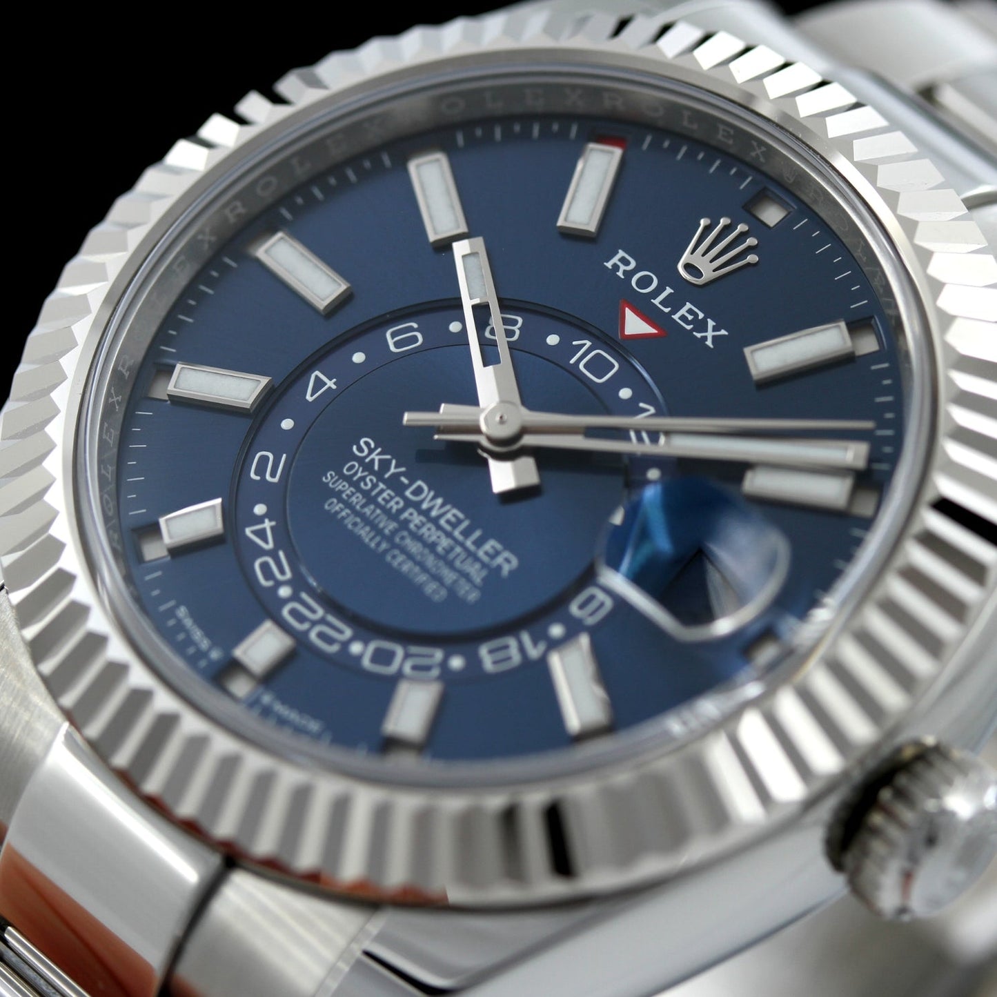 Rolex Sky-Dweller 42mm, stainless steel, white dial, LC100, 326934