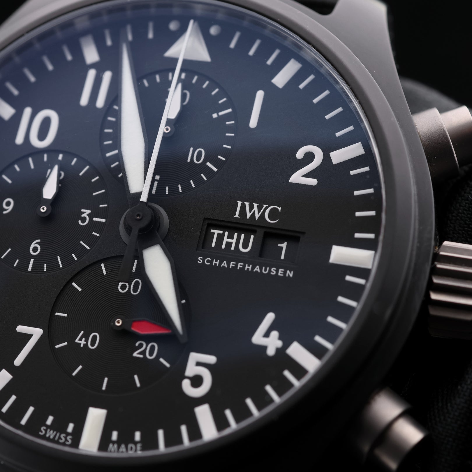 IWC Fliegeruhr Chronograph, Top Gun, Black, Ref. IW389101, 06-2023, B+P