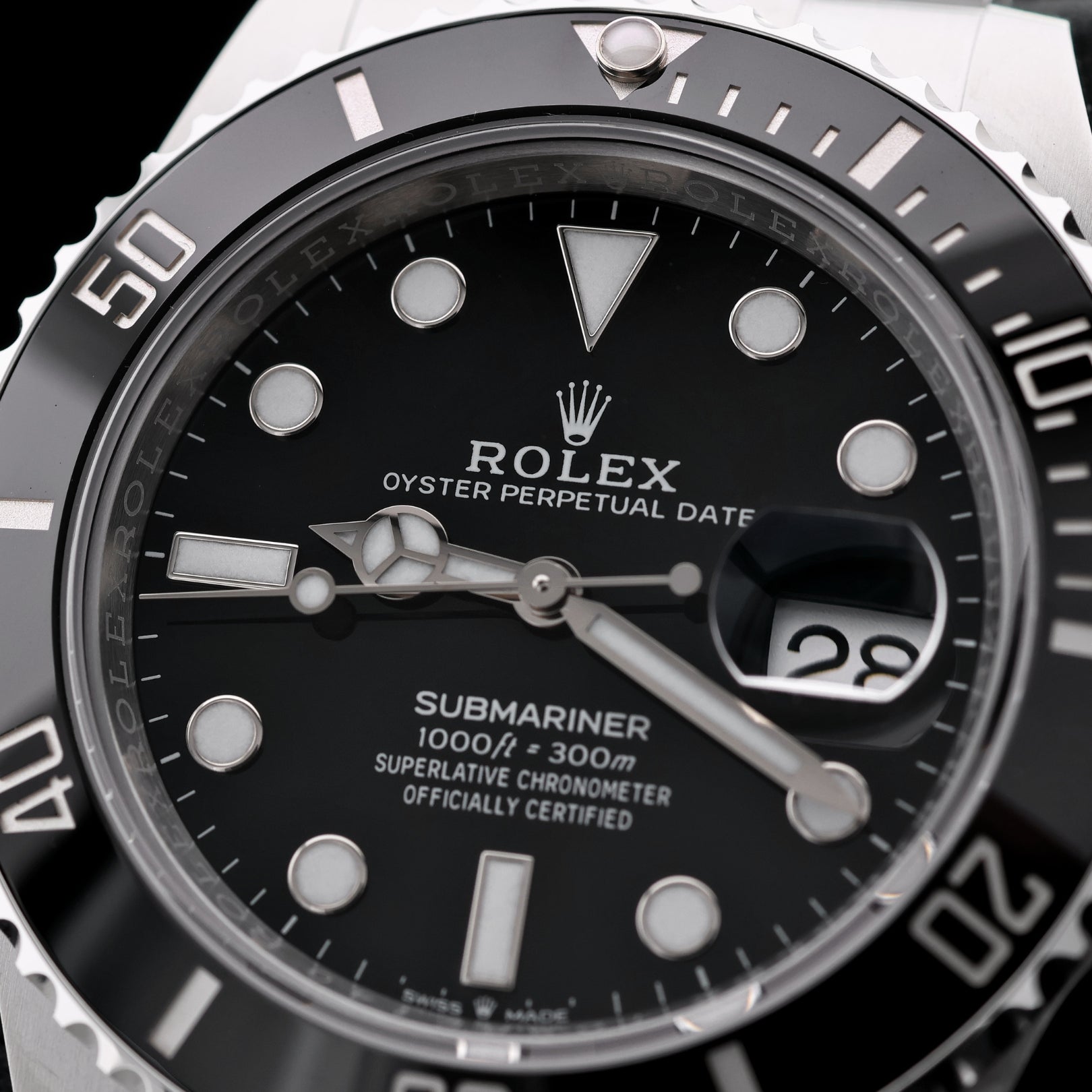 Rolex Submariner Date, Schwarz, LC100, Erstkaufrechnung, Ref. 126610LN, 2023, B+P