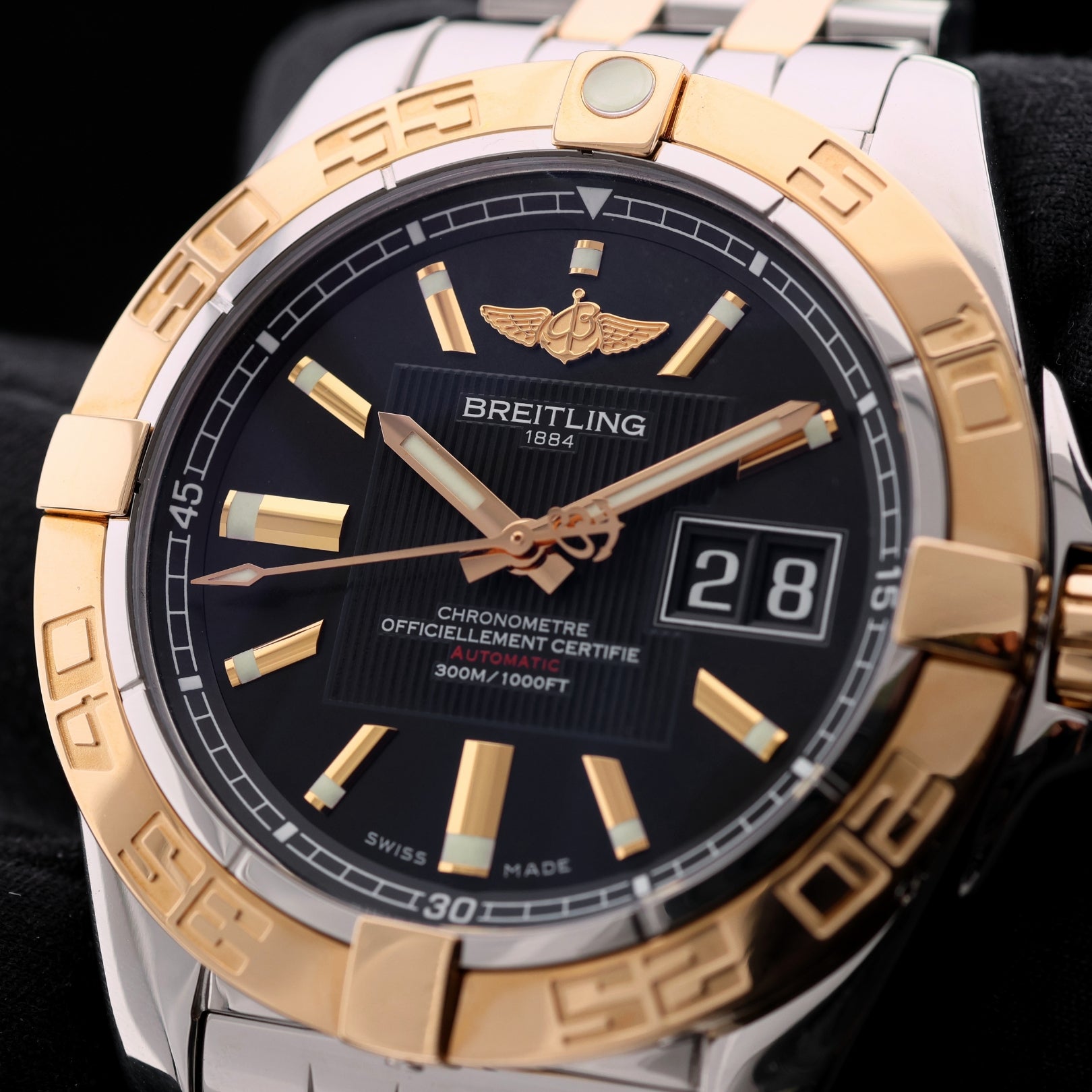 Breitling Galactic, Edelstahl/Gelbgold, LC100, Ref. C49350L2-BA09, 04-2014, B+P