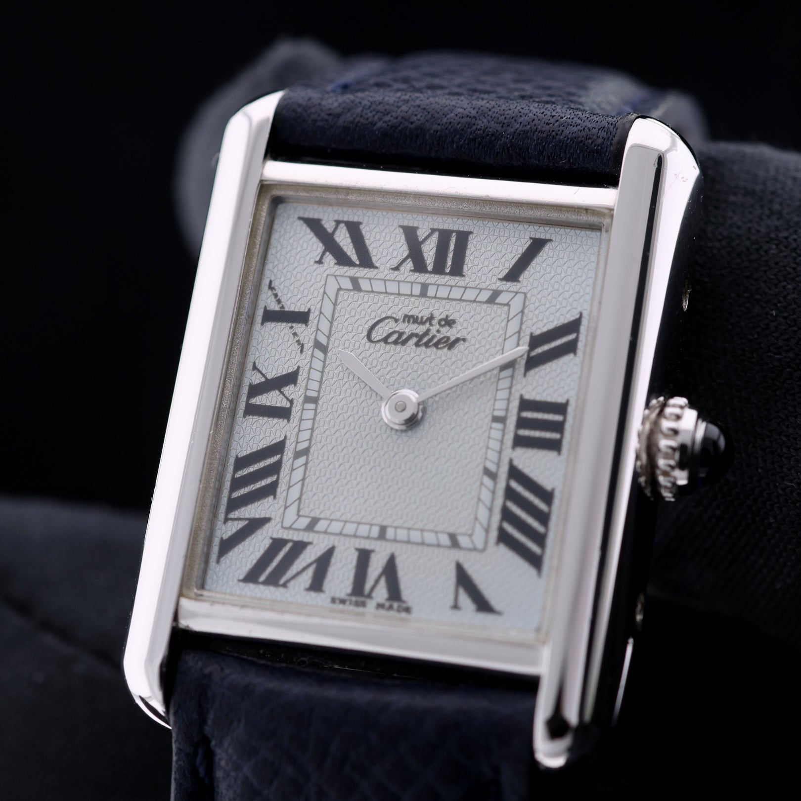 Cartier Tank Must, Light Blue Dial, Silber, Ref. 2416 / W1016530, 12-2000, B+P