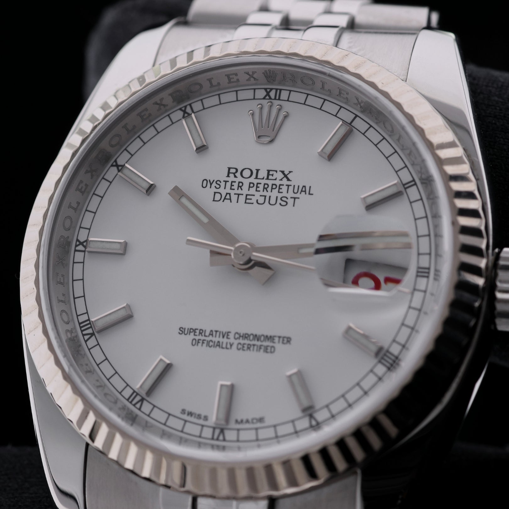 Rolex Datejust 36, White Dial, Jubilee, Service 2023, Ref. 116234, 03-2012, B+P