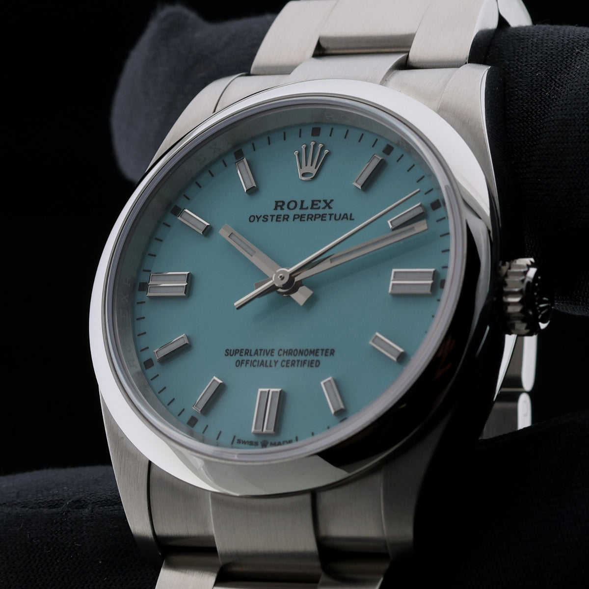 Rolex Oyster Perpetual 36, "Tiffany" Dial, Edelstahl, Ref. 126000, 2024, B+P