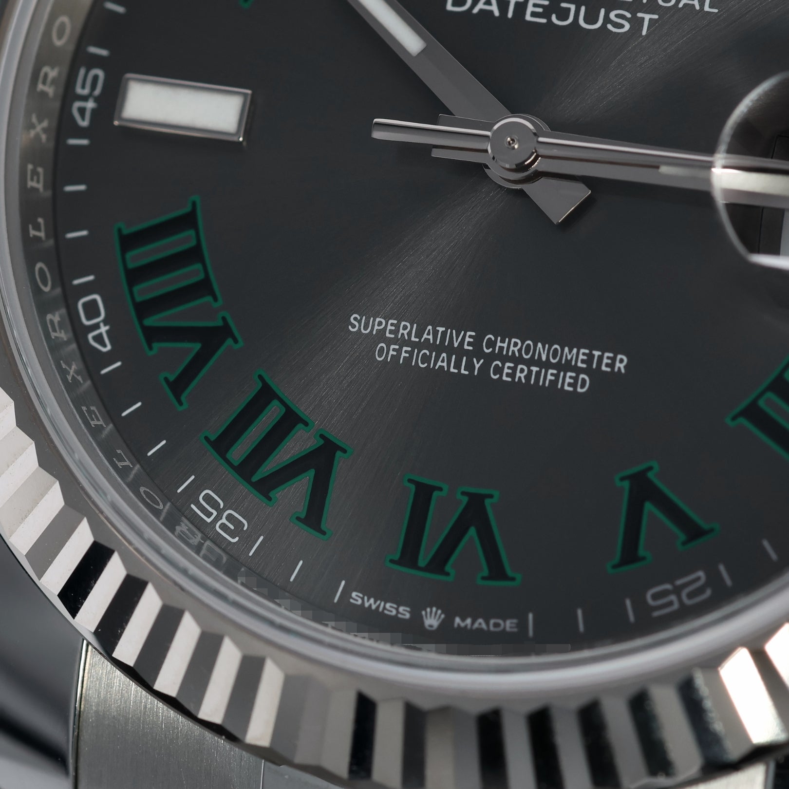 Rolex Datejust 41 "Wimbledon", Oyster, mit Erstkaufrechnung, Ref. 126334, 05-2025, B+P