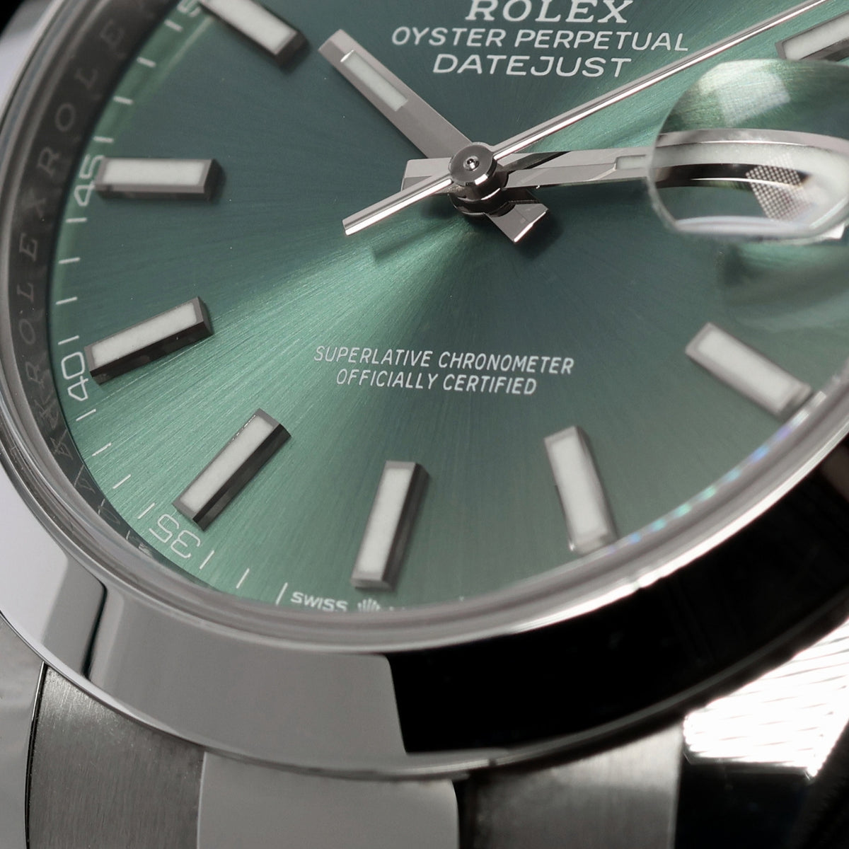 Rolex Datejust 41, Green Dial, Oyster, LC100, Ref. 126300, 2024, B+P