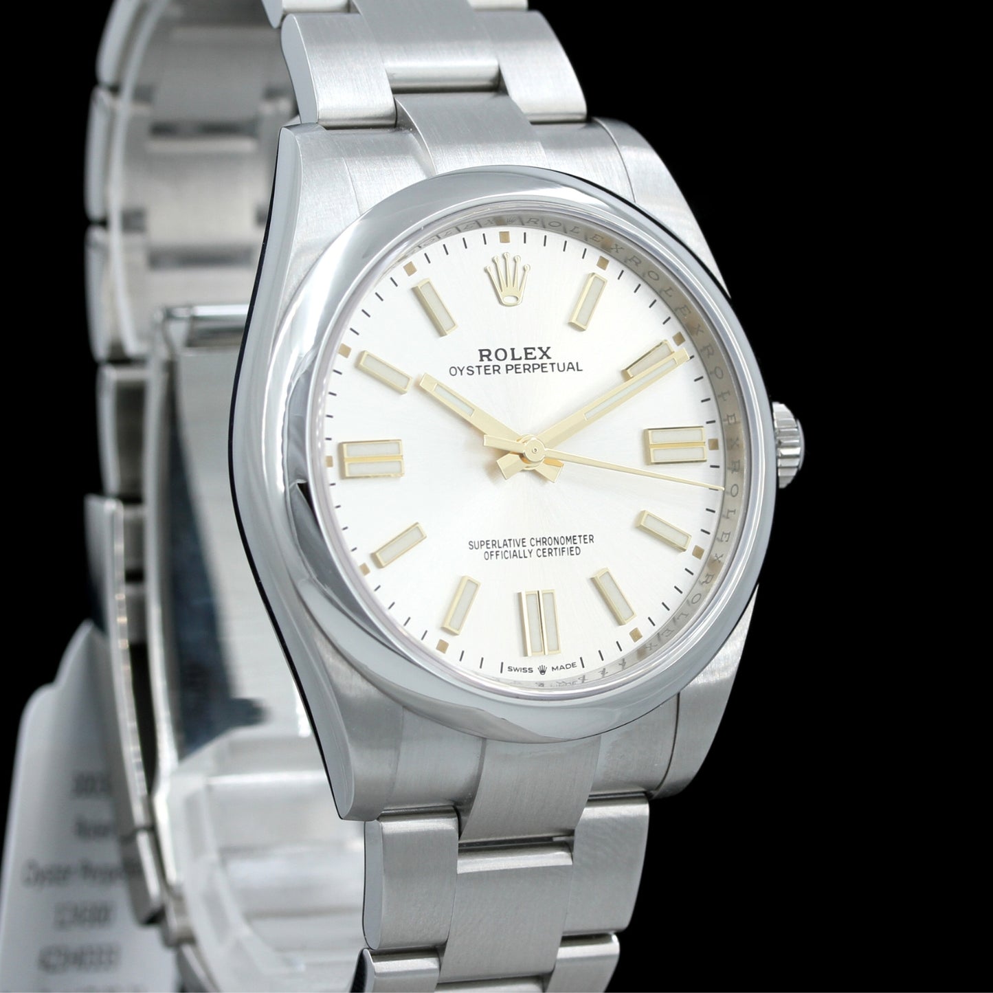 Rolex Oyster Perpetual 41, silber, ungetragen, 124300, 2021, B+P