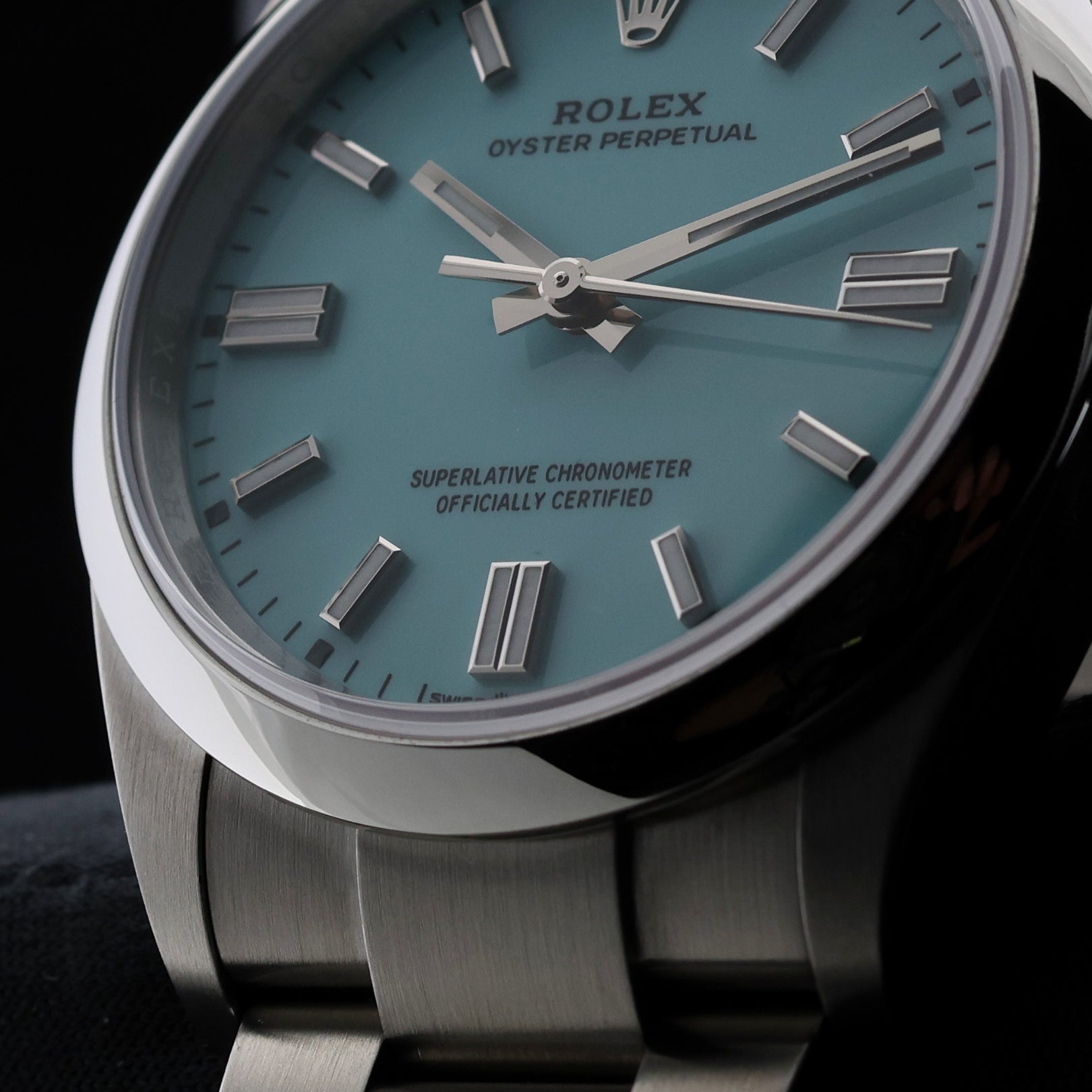 Rolex Oyster Perpetual 36, "Tiffany" Dial, Edelstahl, Ref. 126000, 2024, B+P