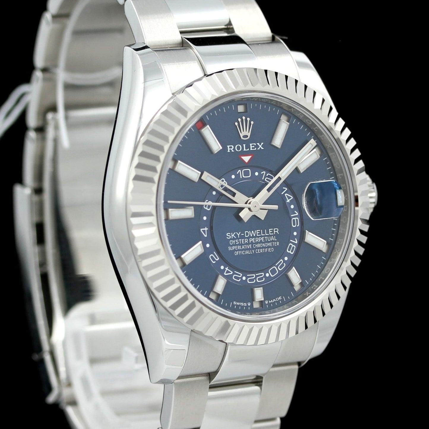 Rolex Sky-Dweller 42mm, stainless steel, white dial, LC100, 326934