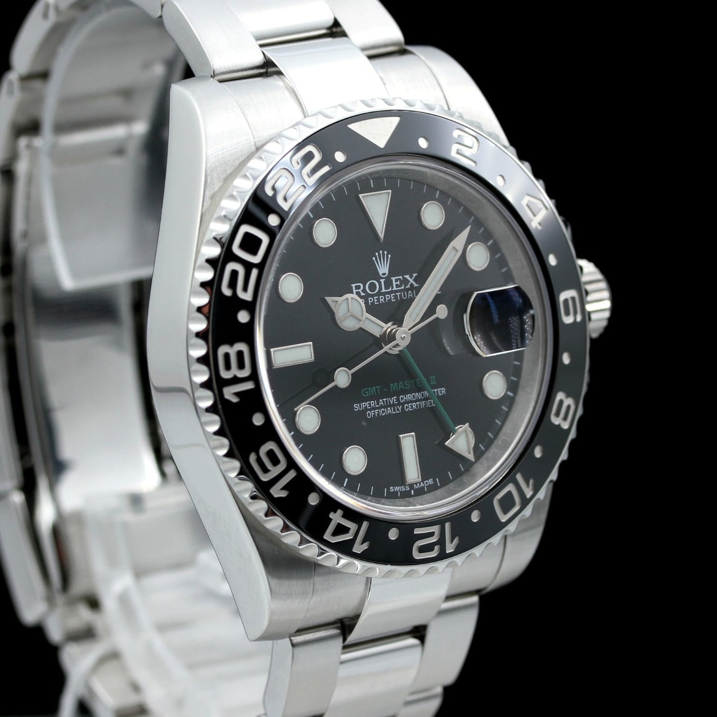 Rolex GMT Master II 40mm, Schwarz, Ref. 116710LN, B+P