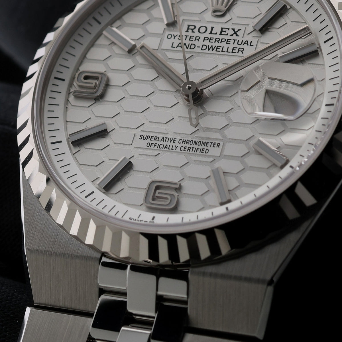 Rolex Land-Dweller 36, "White Honeycomb Dial", ungetragen, Ref. 127234, 09-2026, B+P