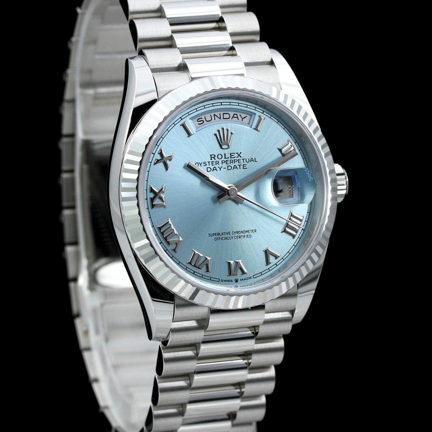 Rolex Day-Date 36, Ref. 128236, Platinum, 2023, B+P
