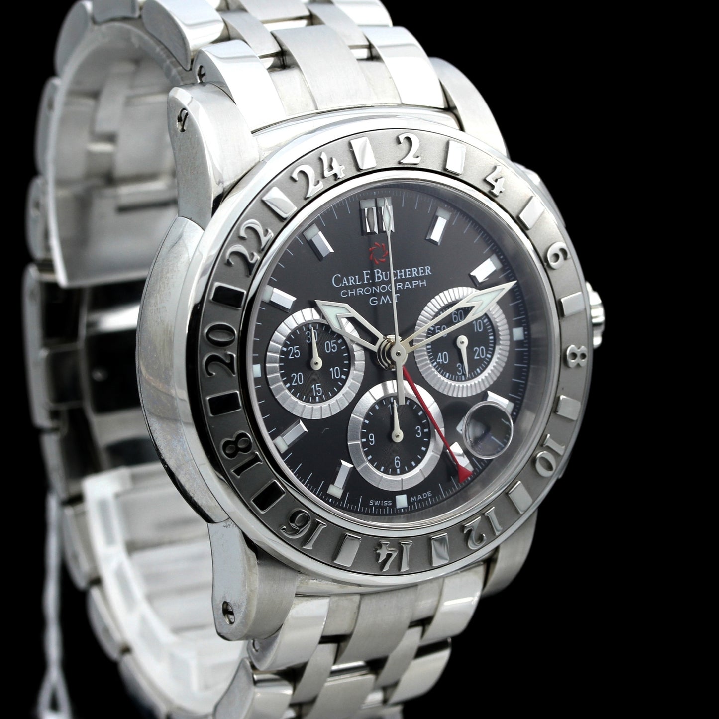 Carl F. Bucherer Patravi GMT 42mm Chronograpgh, Black, 00.10618.08.33.21