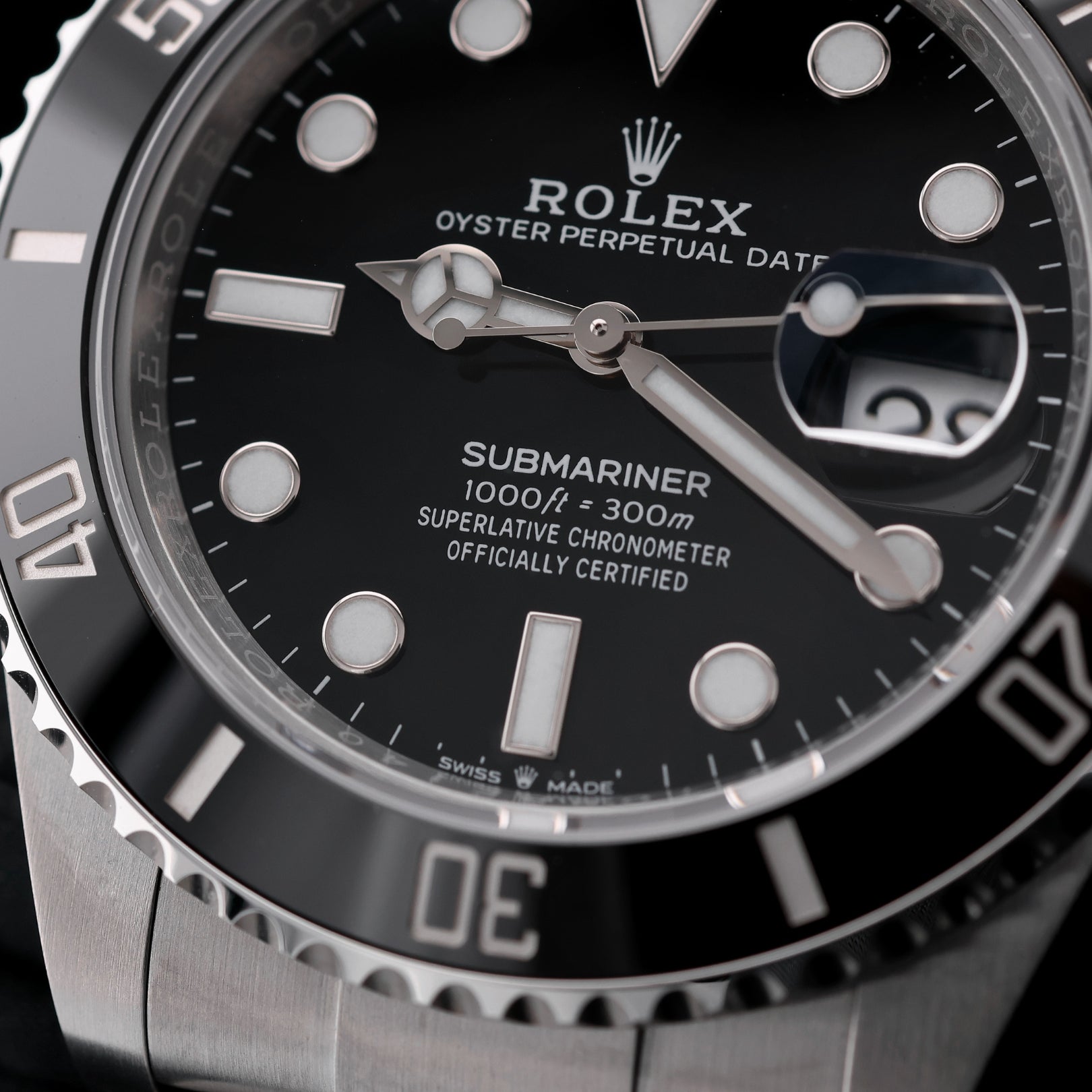 Rolex Submariner Date, Schwarz, LC100, Erstkaufrechnung, Ref. 126610LN, 2023, B+P
