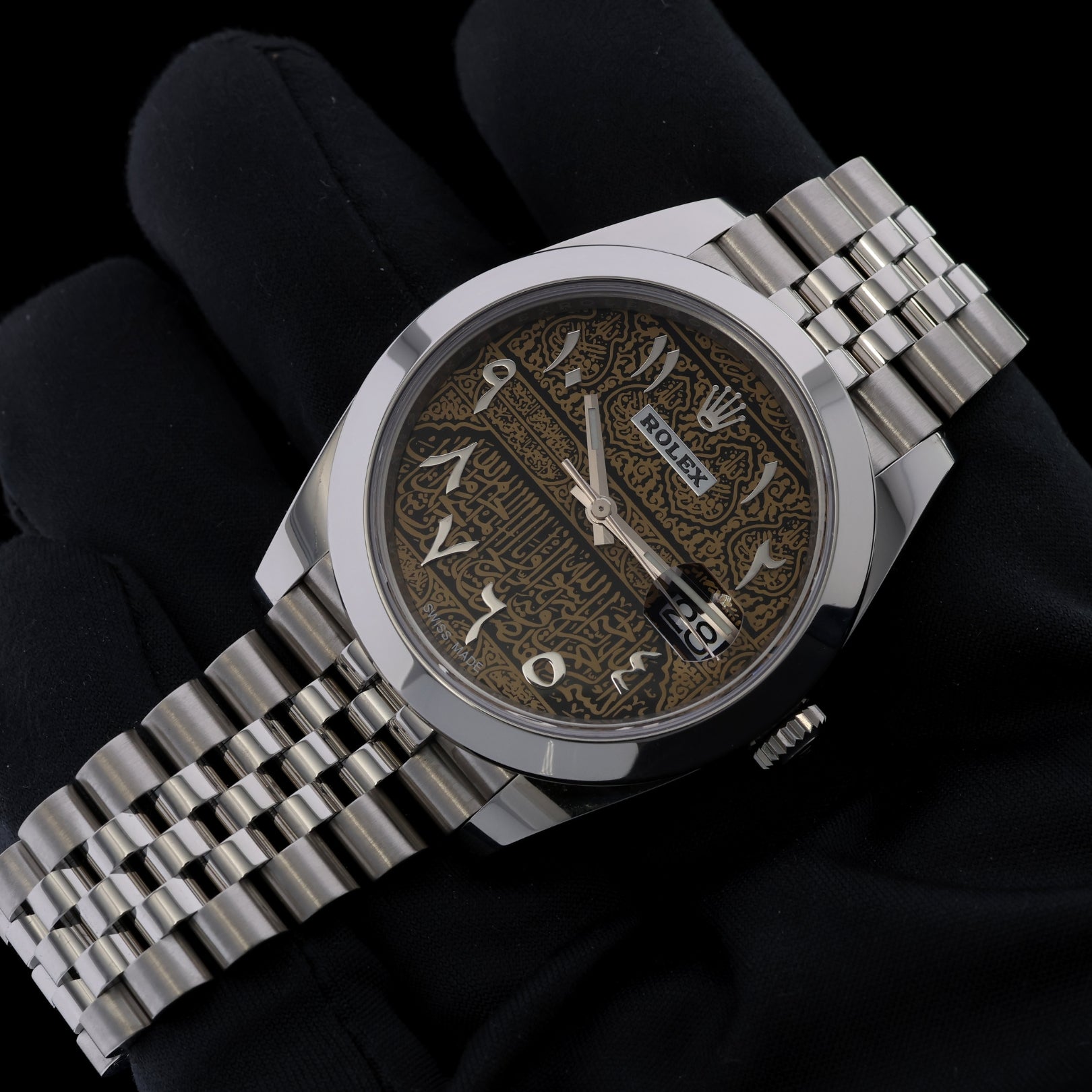 Rolex Datejust 41, Kaaba Dial, Jubillee, Ersatzblatt Weiss, Ref. 126300, 11-2023, B+P