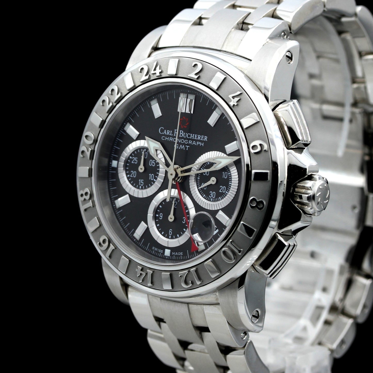 Carl F. Bucherer Patravi GMT 42mm Chronograpgh, Black, 00.10618.08.33.21
