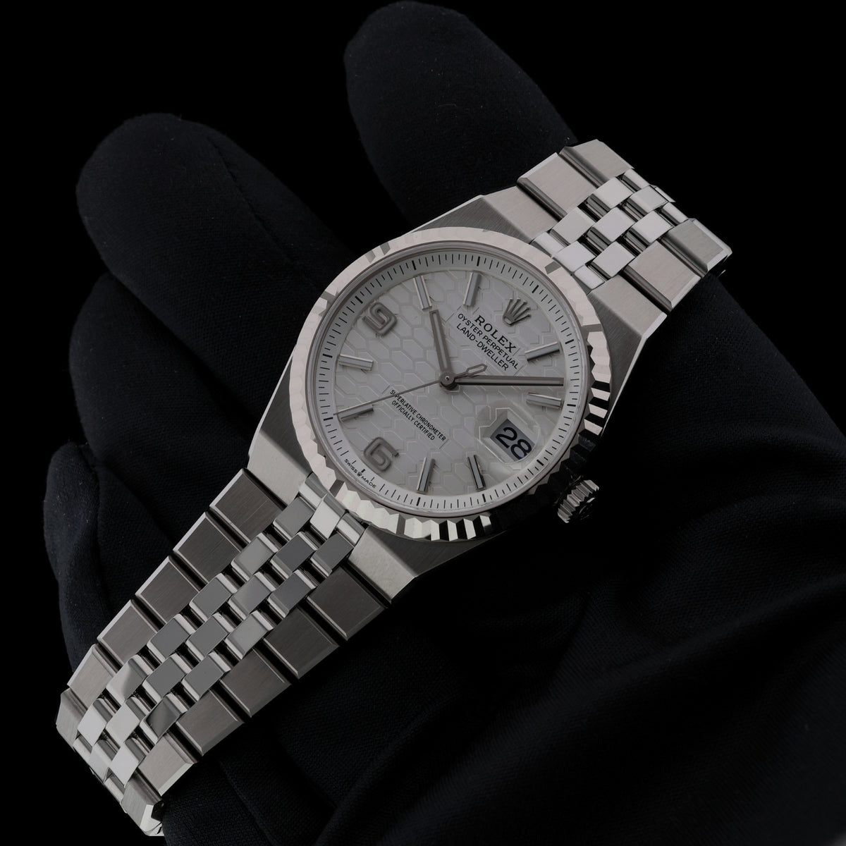 Rolex Land-Dweller 36, "White Honeycomb Dial", ungetragen, Ref. 127234, 09-2026, B+P