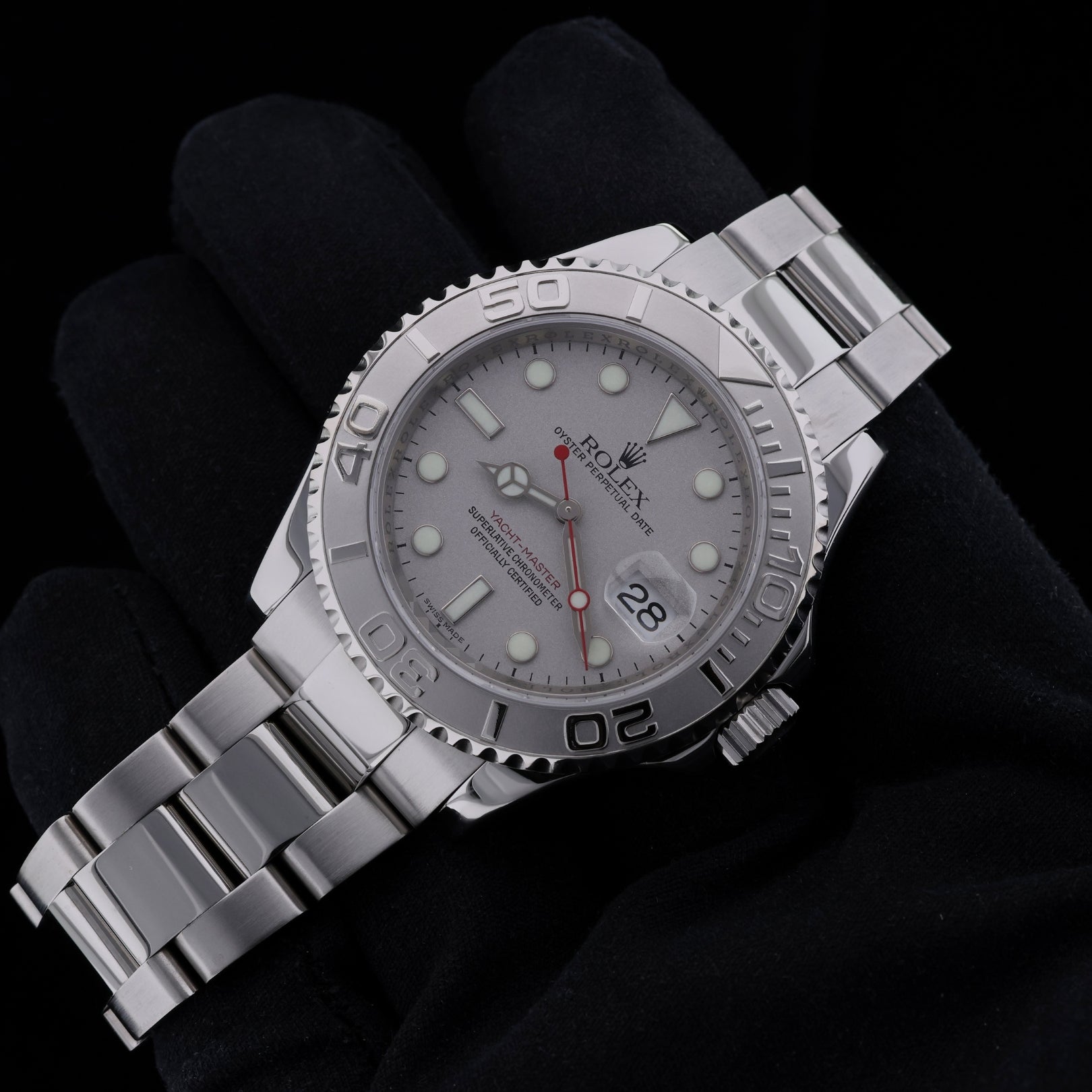 Rolex Yachtmaster 40, Edelstahl/Platin, Rehaut, Ref. 16622, 07-2007, B+P