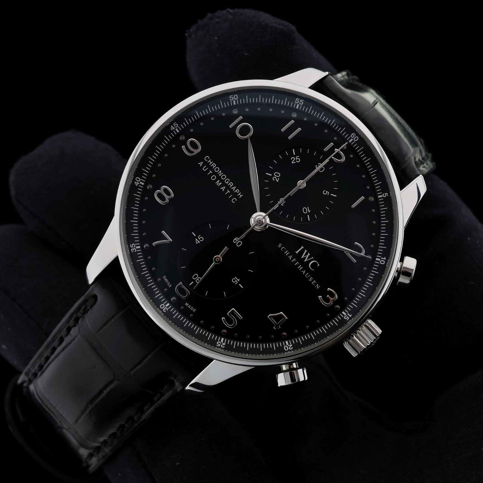 IWC Portugieser 40.9 mm, Chronograph Automatic, Ref. IW371447, ungetragen/Folie, B+P