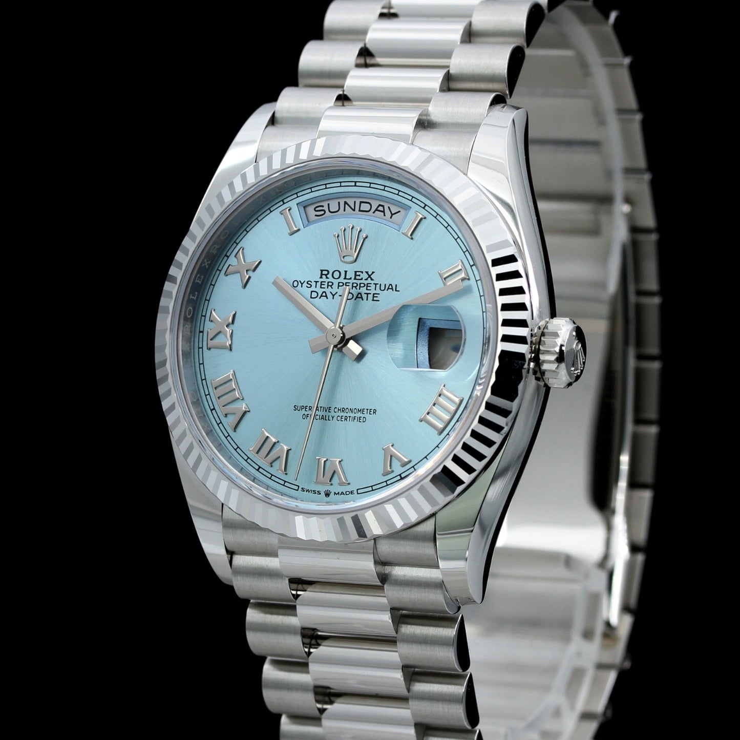 Rolex Day-Date 36, Ref. 128236, Platinum, 2023, B+P