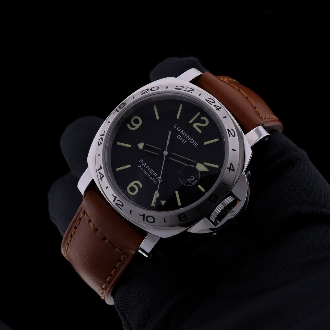 Panerai Luminor GMT Limited Edition, Edelstahl, Ref. PAM00029, 2011, B+P