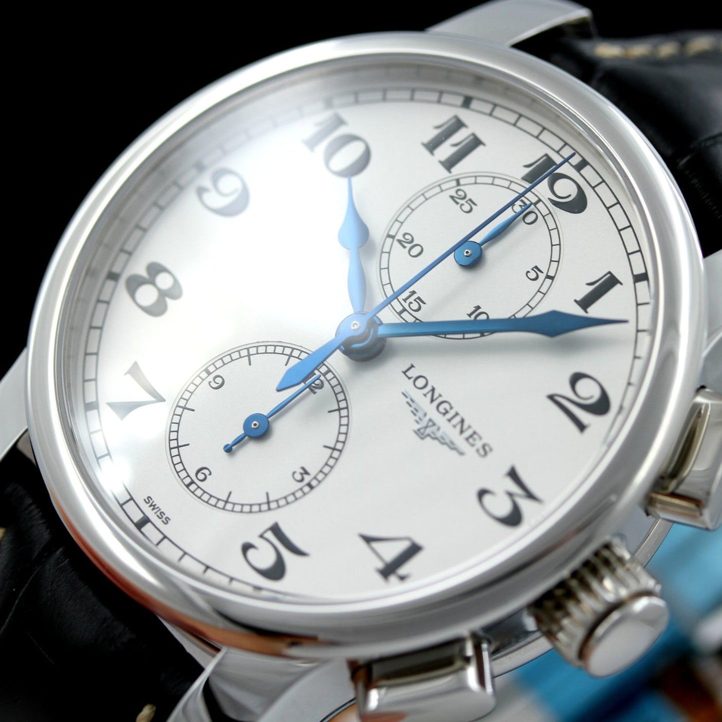 LONGINES Graf Zeppelin Chronograph und Pocket Watch Set 100 Jahre WEMPE, Ref. 26794732, Limited 1XX of 200, 2009, B+P