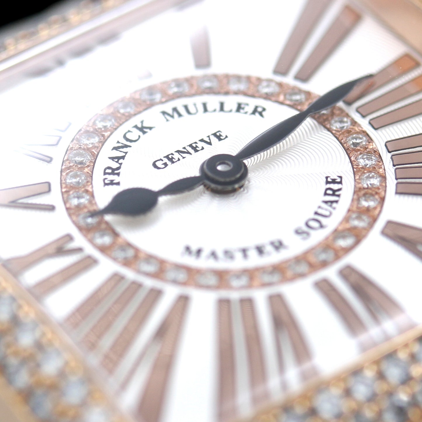 Franck Muller Master Square Relief, rose gold, bezel set with diamonds, 6002M QZ DCD IR