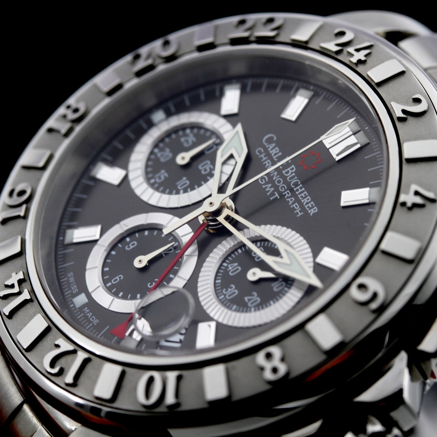 Carl F. Bucherer Patravi GMT 42mm Chronograpgh, Black, 00.10618.08.33.21