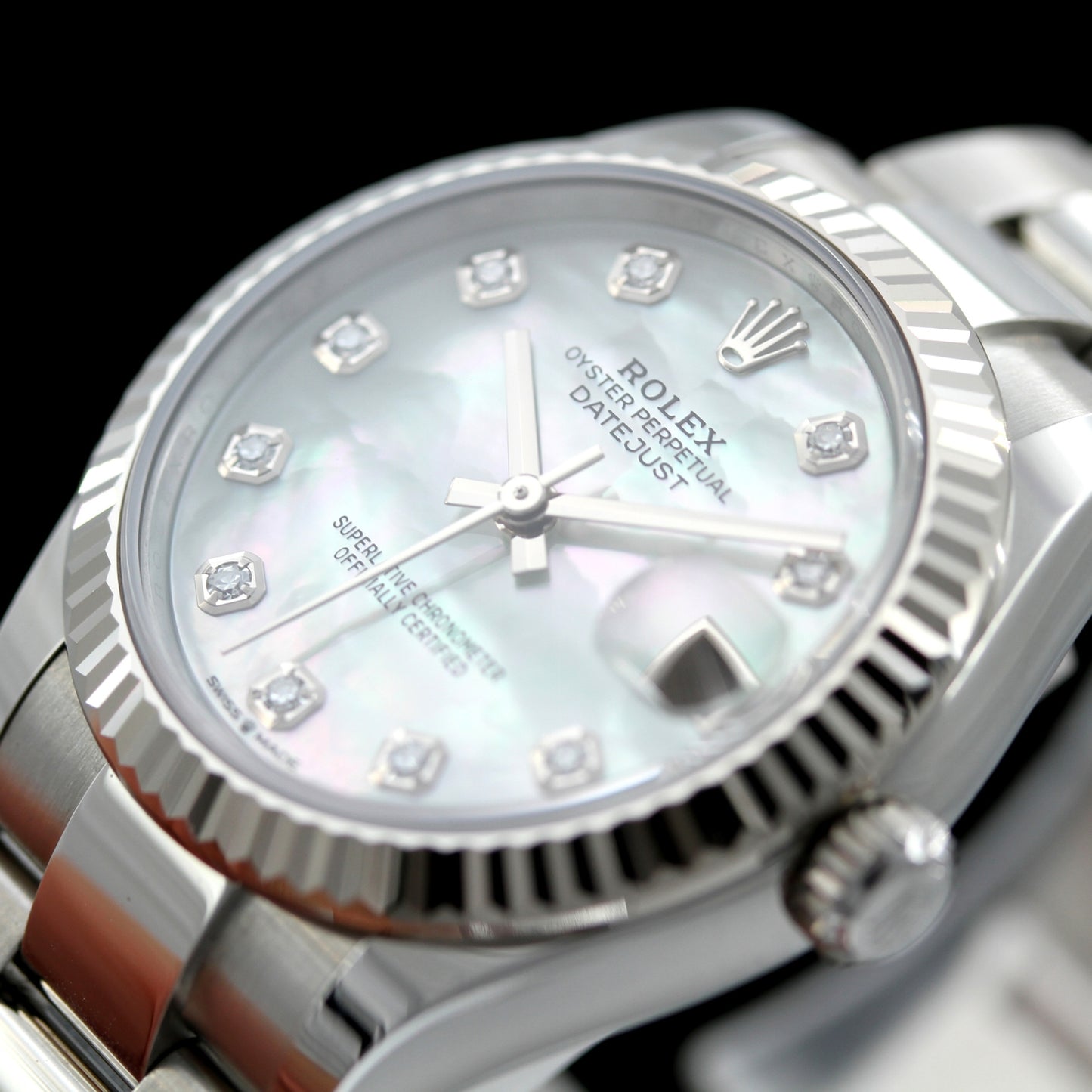 Rolex Ladies Datejust 31mm, MOP Perlmutt Brillanten, Ref. 278274, B+P